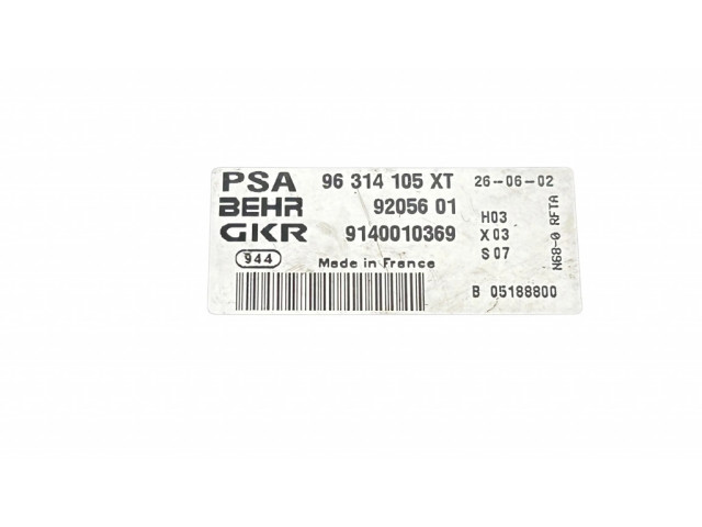 Блок управления климат-контролем 96314105XT, 9205601 Citroen Xsara Picasso