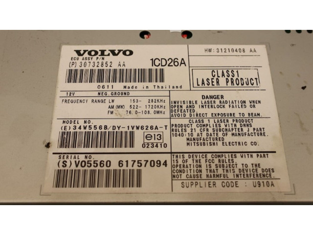 Считывающее устройство CD/DVD навигации (GPS) 30732852 Volvo XC90