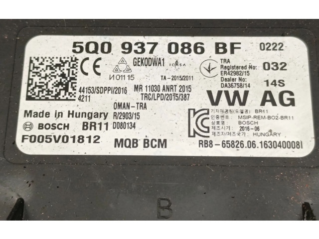 Блок комфорта 5Q0937086BF   Volkswagen PASSAT B8   