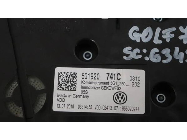 Панель приборов 5G1920741C, 5G1260202 Volkswagen Golf VII