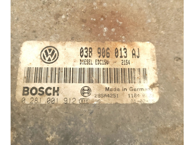 Řídící jednotka 038906013AJ, 0281001912   Volkswagen Polo III 6N 6N2 6NF 2001