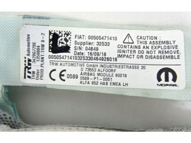 Боковая подушка безопасности 00505471410   Alfa Romeo Giulia