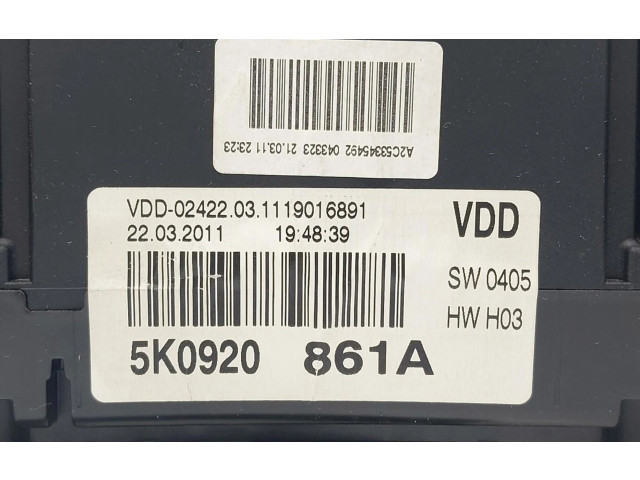 Панель приборов 5K0920861A Volkswagen Golf VI