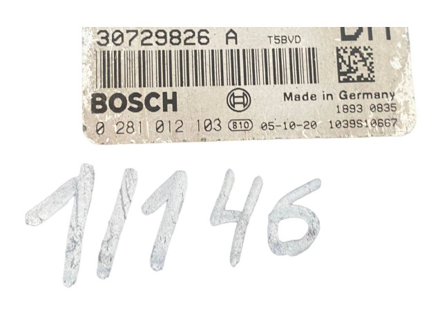 Блок управления двигателя 30729826A, 1039S10667   Volvo V70