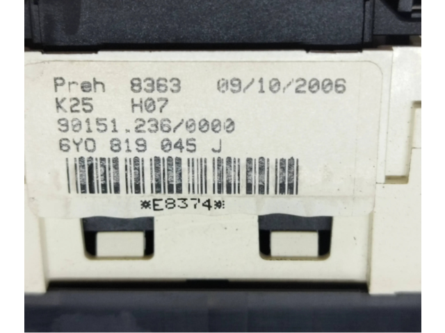 Блок управления климат-контролем 6Y0819045J Skoda Fabia Mk1 (6Y)