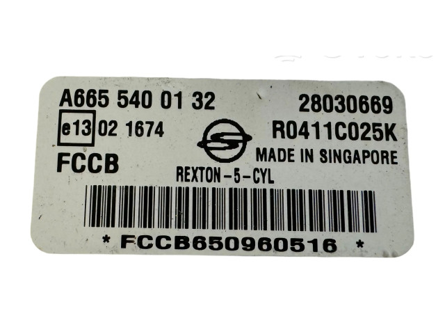 Блок управления двигателя A6655400132, 28030669 SsangYong Rexton