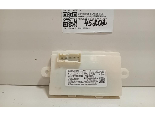Блок управления A2129009729, 651960 Mercedes-Benz GLE (W166 - C292)