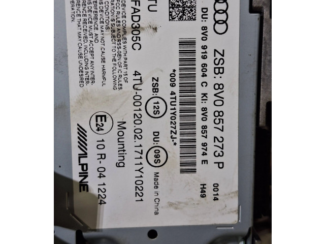 Дисплей 8V0919604C, 8V0857974E Audi A3 S3 8V