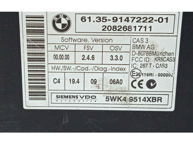 Řídící jednotka 9147222 BMW X6 E71 2008
