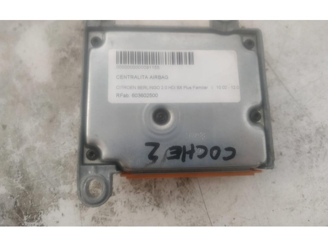 Блок подушек безопасности 603602500 Citroen Berlingo