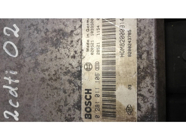 Řídící jednotka 8200243785, 1039S00598   Renault Master II 2007