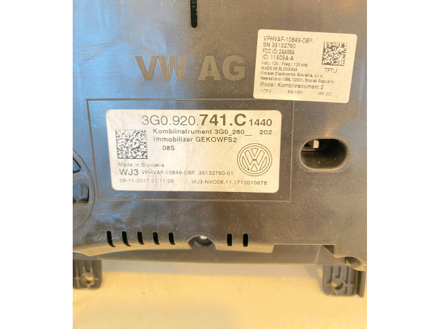 Панель приборов 3G0920741C   Volkswagen PASSAT B8       