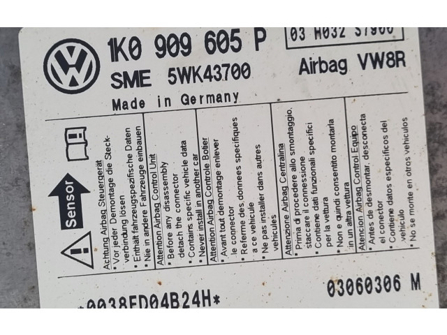 Блок подушек безопасности 1K0909605P Volkswagen Jetta V