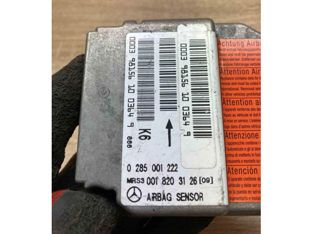 Блок подушек безопасности 0018203126, 0285001222 Mercedes-Benz A W168