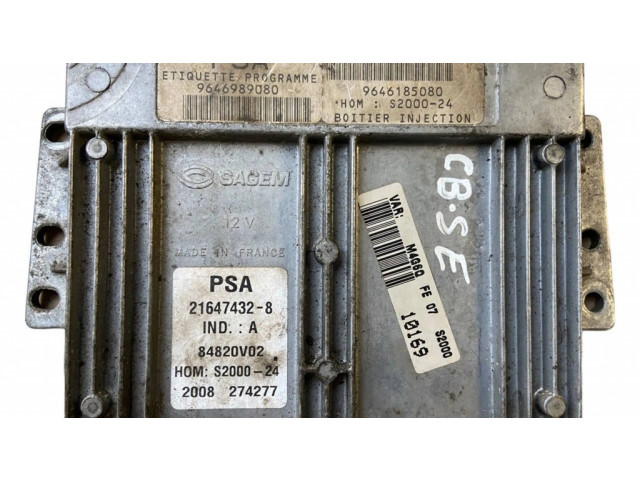 Řídící jednotka 9646989080, 9646185080 Citroen Berlingo 2008