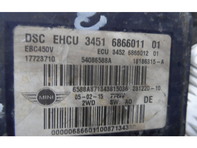 Блок АБС 6866011, 54086588A Mini One - Cooper Coupe R56 2005 - 2014 года