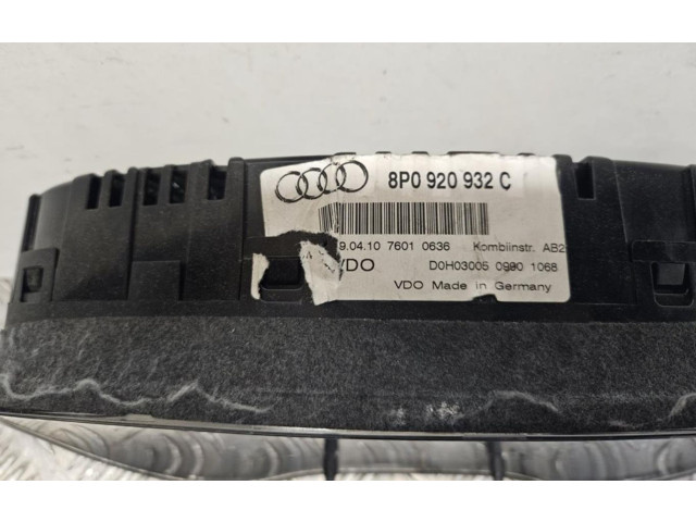 Панель приборов 8P0920932C Audi A3 S3 A3 Sportback 8P