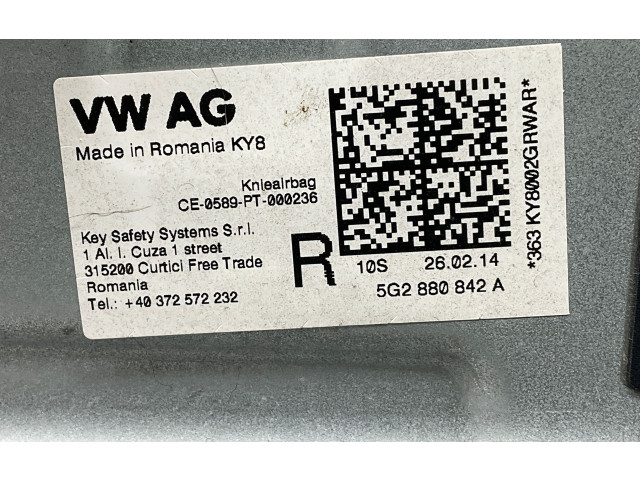 Подушка безопасности для колен 5G2880842A Skoda Octavia Mk3 (5E)