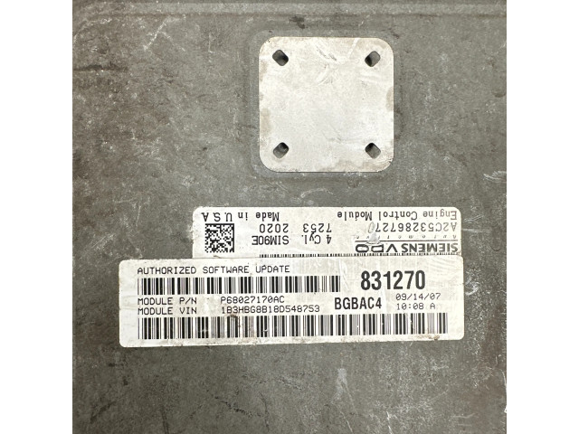 Řídící jednotka A2C53286727, L988690V Dodge Caliber 2008