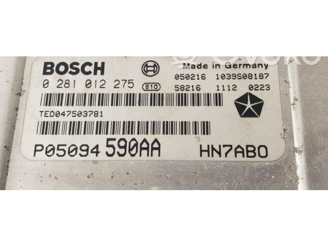 Řídící jednotka 0281012275 Chrysler Voyager 2000