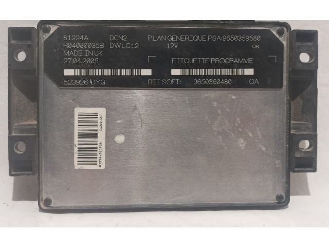 Řídící jednotka 9650360480 Citroen Berlingo 1996