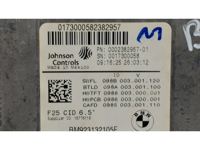 Дисплей    15775116, BM923132105F   BMW X3 F25