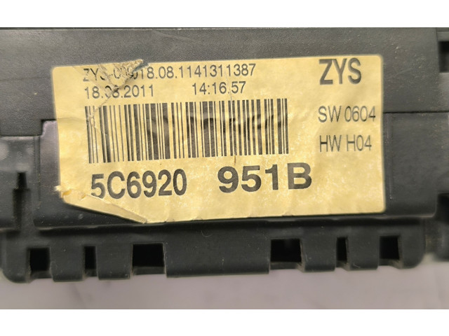 Панель приборов 5C6920951B, A2C53219792 Volkswagen Jetta VI