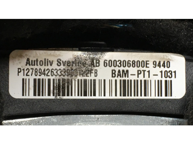 Подушка безопасности водителя 600306800E, P12789426333900   Saab 9-3 Ver2
