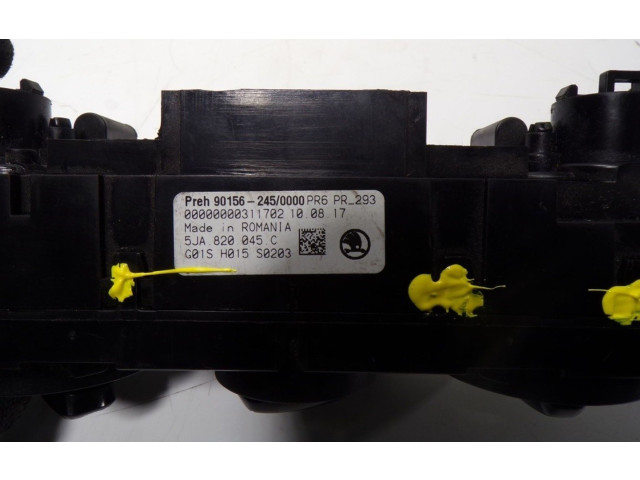 Модуль блока управления кондиционером 5JA820045C9B9, 5JA820045C Skoda Rapid (NH)