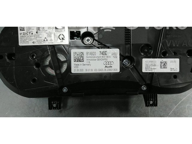 Панель приборов 81A920740E   Audi Q2 -       