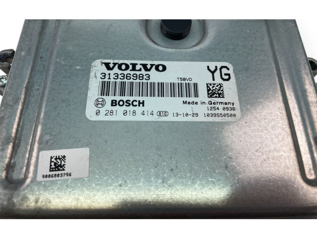 Блок управления двигателем Блок управления 31336983, 0281018414   Volvo S60