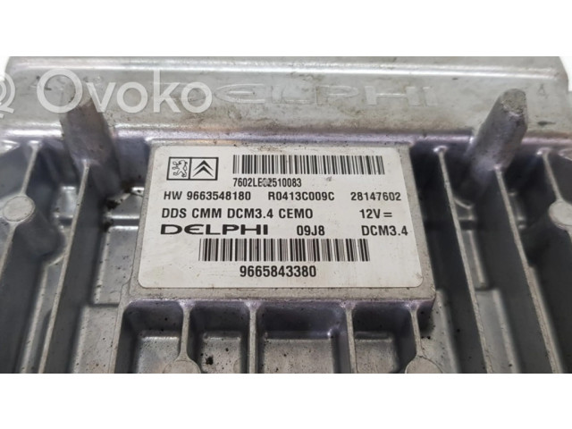 Блок управления двигателя 9665843380, 9663548180 Citroen C5