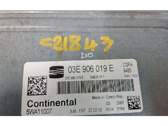 Řídící jednotka 03E906019E, 5WA11007 Seat Ibiza IV (6J,6P) 2013