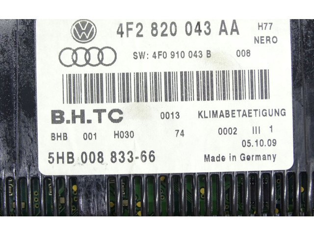 Блок управления климат-контролем 4F2820043AA Audi A6 S6 C6 4F