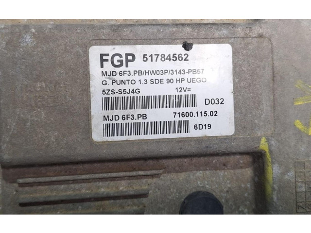 Řídící jednotka 51784562 Fiat Punto (199) 2006