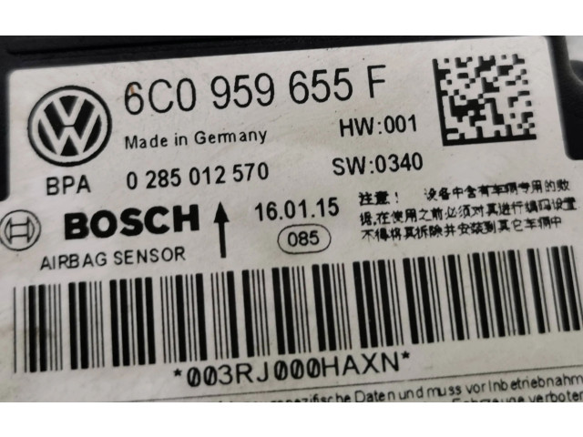 Блок подушек безопасности 6C0959655F, 0285012570 Skoda Fabia Mk3 (NJ)