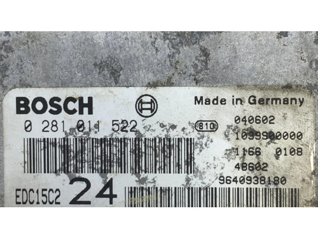 Řídící jednotka 9650932080, 0281011522 Citroen C8 2004