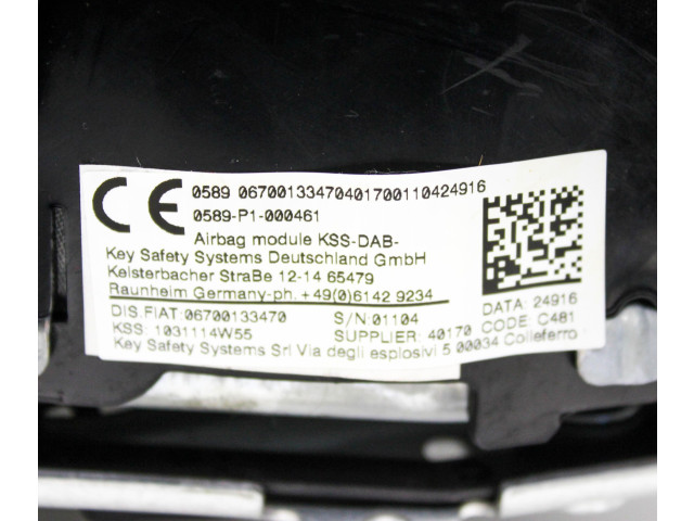 Подушка безопасности водителя 670013347 Maserati Ghibli