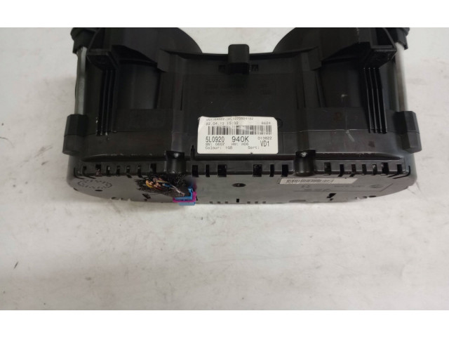 Панель приборов 5L0920940K Skoda Yeti (5L)