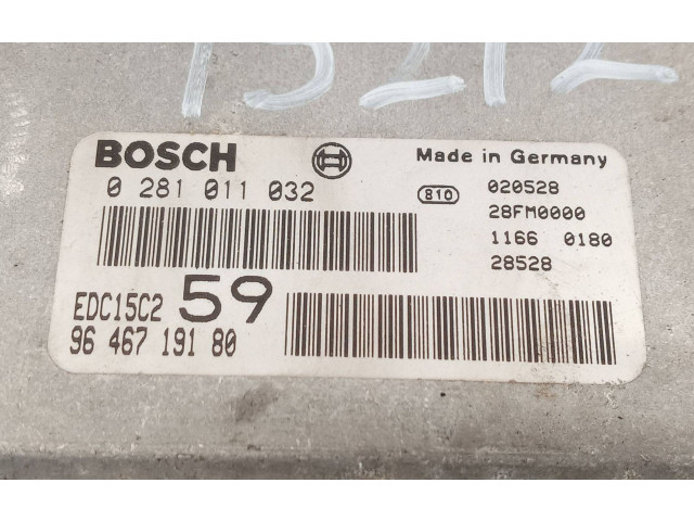 Блок управления двигателя 9646719180, 0281011032   Citroen C8