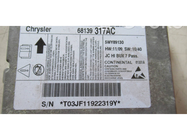 Блок подушек безопасности 68139317AC, 5WY89130 Fiat Freemont