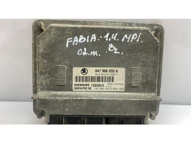Блок управления двигателя 047906033A, 5WP4419306 Skoda Fabia Mk1 (6Y)