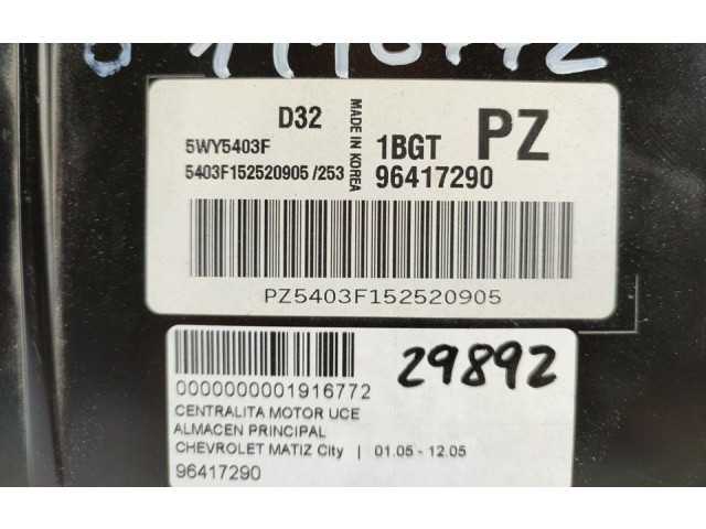 Блок управления двигателя 96417290 Chevrolet Matiz