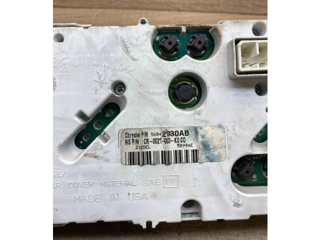 Панель приборов 56042928AC, ForPetrolRHD Jeep Grand Cherokee (WJ)