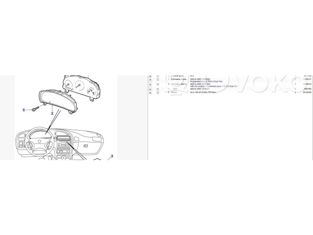 Панель приборов 5373188, 69295170T   Saab 9-5       