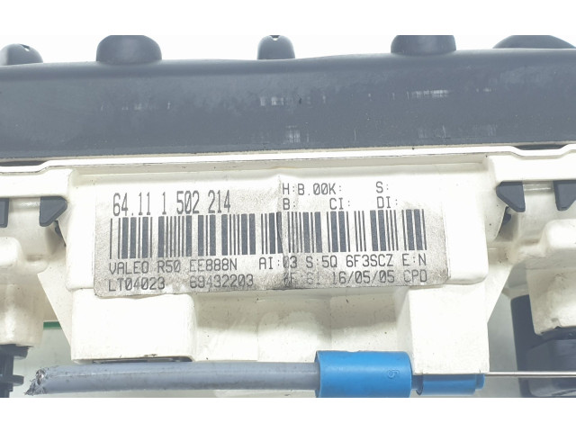 Блок управления климат-контролем 64111502214, 1502214   Mini One  Cooper R50  53