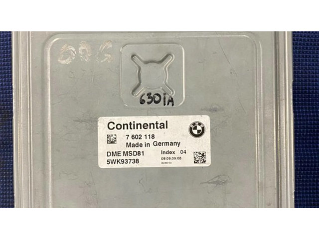 Блок управления двигателя 5WK93738, 7602118   BMW 5 F10 F11