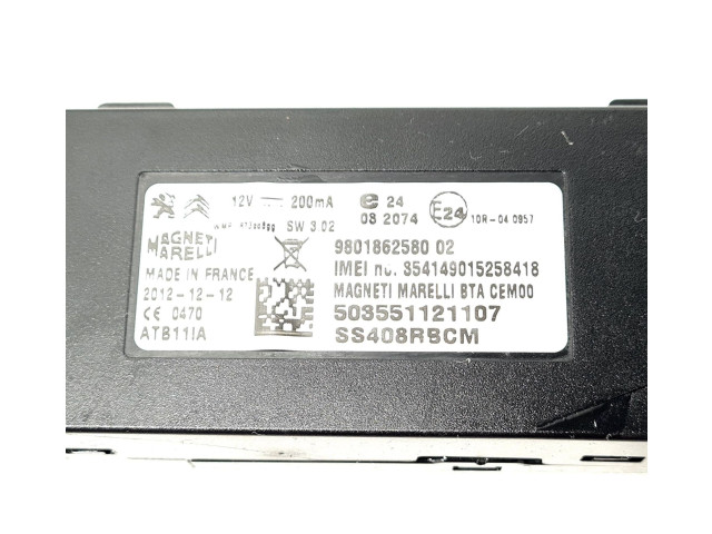 Блок управления 9801862580, 9801862580   Citroen DS4