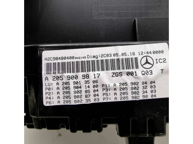 Přístrojová deska Mercedes-Benz GLC X253 C253 2016 A2059009817, A2C98480400