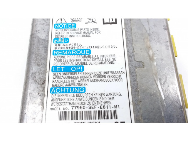Блок подушек безопасности 77960SEFE811M1, 77960SEFE811 Honda Accord